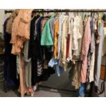 Assorted 20th Century Ladies Clothing, including dresses, coats, separates etc (one rail)