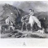 After Abraham Cooper RA (1787-1868)"A Days Sport in the Highlands"Engraving; together with two