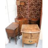 Five Pieces of Mahogany Bedroom Furniture, together with an ebonised music cabinet.