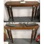 A Pair of Mahogany Console Tables