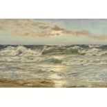 Continental School (20th Century)Sun dappled seascapeIndistinctly signed, oil on canvas board,