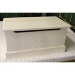 A White Painted Toy Box by The Posh Box Company, 92cm by 46cm by 47cm