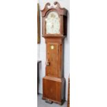 An Oak and Mahogany Painted Dial Thirty Hour Longcase Clock, early 19th century, 218cm hWith