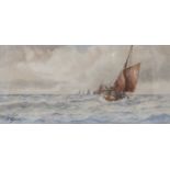 William Henry Pearson (19th/20th century)"Trawlers Off The South Coast"Signed and inscibed,