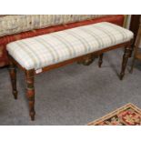 A Cheraton Revival Painted Satin Wood Double Stool