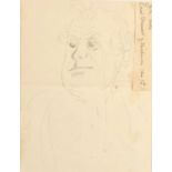 Attributed to Max Beebohm (1872-1956)Portrait, believed to be "Lord Russel of Killowen" head and