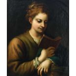 After Correggio (1489-1534) ItalianSt Catherine, ReadingOil on canvas, 58cm by 48cm