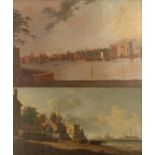 Follower of Samuel Scott (1702-1772) View of Lambeth Palace with St Pauls Cathedral beyond (