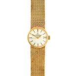 Omega: A Lady's 9 Carat Gold Automatic Calendar Centre Seconds Wristwatch, signed Omega, 1973, (