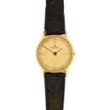 Jaeger le Coultre: An 18 Carat Gold Wristwatch, signed Jaeger LeCoultre, ref: 140.112.1, circa 1985,