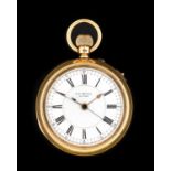 J.W.Benson: An 18 Carat Gold Open Faced Chronograph Pocket Watch, retailed by J.W.Benson, London,