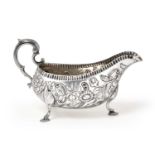 A George II Irish Silver Sauceboat, Maker's Mark SW, Perhaps for Samuel Walker, Dublin, Circa 1750