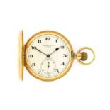 Thos Russell & Son: An 18 Carat Gold Full Hunter Pocket Watch, signed Thos Russell & Son, Liverpool,