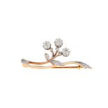 A Diamond Brooch realistically modelled as a floral spray, set throughout with old cut diamonds,