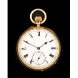 Richard Smith: An 18 Carat Gold Open Faced Pocket Watch, retailed by Richard Smith, Newboro