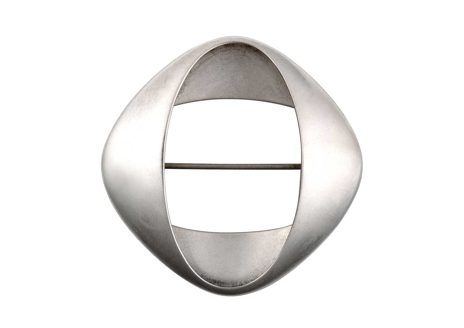 A Silver Georg Jensen Brooch, designed by Henning Koppelof folded square form, numbered '368'