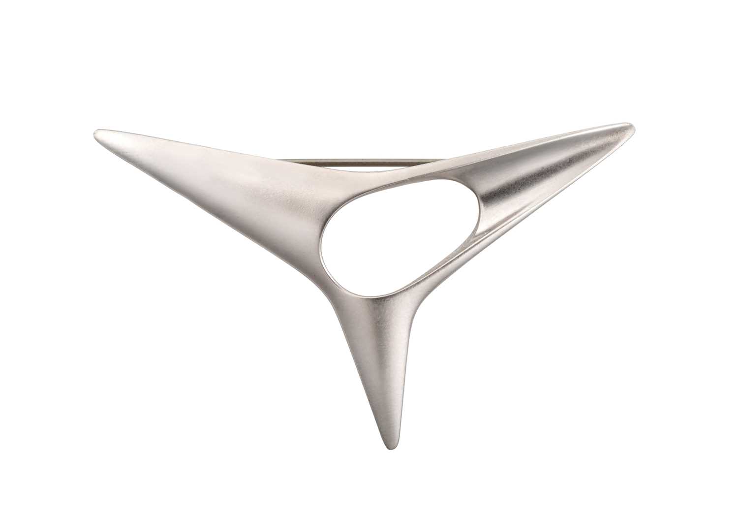 A Silver Georg Jensen Brooch, designed by Henning Koppelof stylised star form, numbered '342'