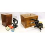 C Baker (London) Binocular Microscope