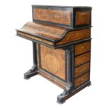 A Fine And Rare 'Captains Desk' Davenport Side-Change Interchangeable Mandolin Cylinder Musical Box