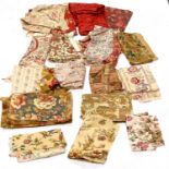19th Century French Printed Textiles, comprising approximately 45 lengths of various sizes depicting
