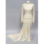 Early 20th Century Costume and Accessories, comprising a circa 1920s wedding dress with a cream lace