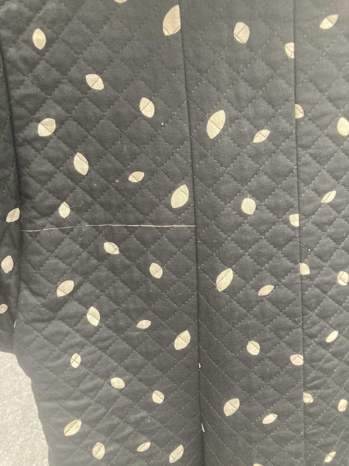 Circa 1970s Ladies Costume, comprising Marimekko black and white spotted cotton quilted evening coat - Image 15 of 15