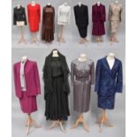 Assorted Ladies Modern 20/21st Century Costume comprising Hardy Amies clothing including red wool