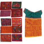 Collection of 20th Century Molas from San Blas Islands, Panama comprising eleven reverse appliqué