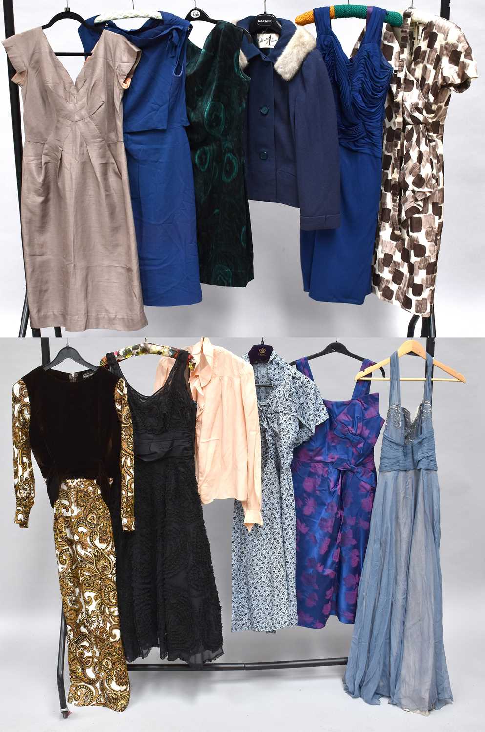 Assorted Circa 1950s and Later Ladies Costume, comprising a Silhouette de Luxe retailed by