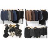 Assorted Gents 20th Century Suits and Separates, comprising a National Rail black wool heavy