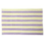 Early 20th Century Strippy Quilt, comprising stripes of lavendar and yellow plain cottons,