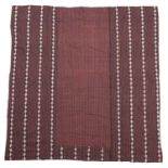 19th Century Cumbrian/North West Aubergine Coloured Cotton Quilt, with a large central patch of