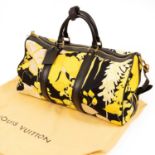 Circa 2006 Louis Vuitton Canwan Keepall 50 Bandouliere in yellow and black vibrant printed canvas,