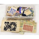 Quantity of Assorted 20th Century Loose Fabric Samples, Original and Printed Fabric Designs,