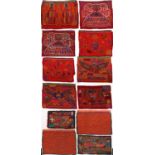 Collection of 20th Century Molas from San Blas Islands, Panama comprising twelve reverse appliqué