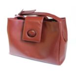 Must de Cartier Shoulder Bag, in burgundy leather comprising an adjustable leather shoulder strap,