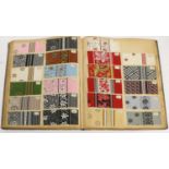 Five French Albums of Early 20th Century Printed and Woven Cottons Samples, comprising an album