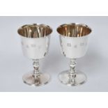 A Pair of Elizabeth II Silver Goblets, by Barker Ellis Silver Co., Birmingham, 1970, in the