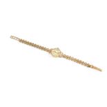 A Lady's 9 Carat Gold Roamer Wristwatch, bracelet clasp with a 9 carat gold hallmarkGross Weight: 14