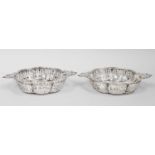 A Pair of George V Silver Dishes, by Adie Brothers Ltd., Chester, 1934, each shaped circular and