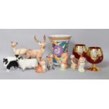 Beswick Animals Including: Wensleydale Sheep, Deer family, Collie ''Lochinvar of Lady Park'', birds,