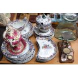 A Spode Felspur Sauce Tureen, Cover and Stand; together with a Wedgwood Poteral supper set and A