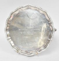 An Elizabeth II Silver Waiter, by Charles S. Green and Co., Birmingham, 1974, shaped circular and