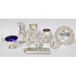 A Collection of Assorted Silver, comprising a two-handled cup and cover, 11.5cm high; a circular