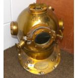 A Copy of a US Navy Diving Helmet Mk.V, finished in lacquered brass