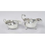 Two George V Silver Sauceboats, One by Adie Brothers, Birmingham, 1927 and One by Atkin Brothers,
