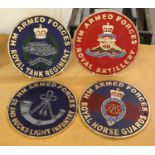 Four Military Cast Metal Signs and Plaques
