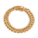 A 9 Carat Gold Fancy Link Bracelet, length 21cmGross weight 45.1 grams.