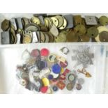 Mining Related Badges and Tokens, including approx. 150-200 miner's pit-checks and a 9ct gold 'South