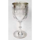 An Edward VII Silver Goblet, by Saint Arnaud Creake, Sheffield, 1904, the bowl tapering